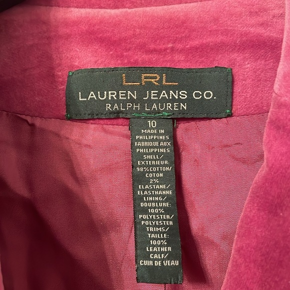 Lauren Jean Co LRL Ralph Lauren velvet blazer size 10 pink lavender color nwot - Picture 3 of 10